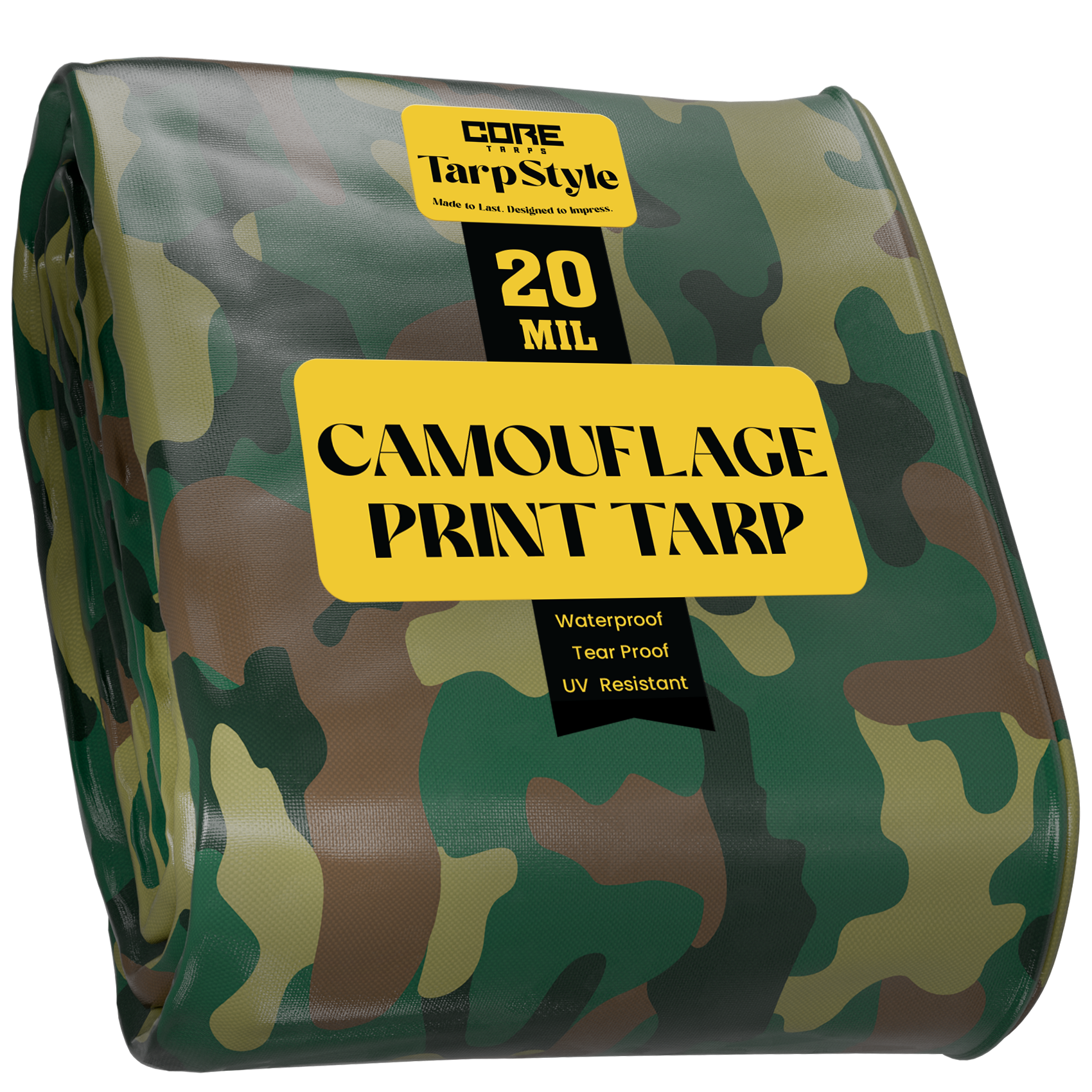 Core Tarps Extreme Heavy Duty 20 Mil Tarp Cover Camouflage/Green