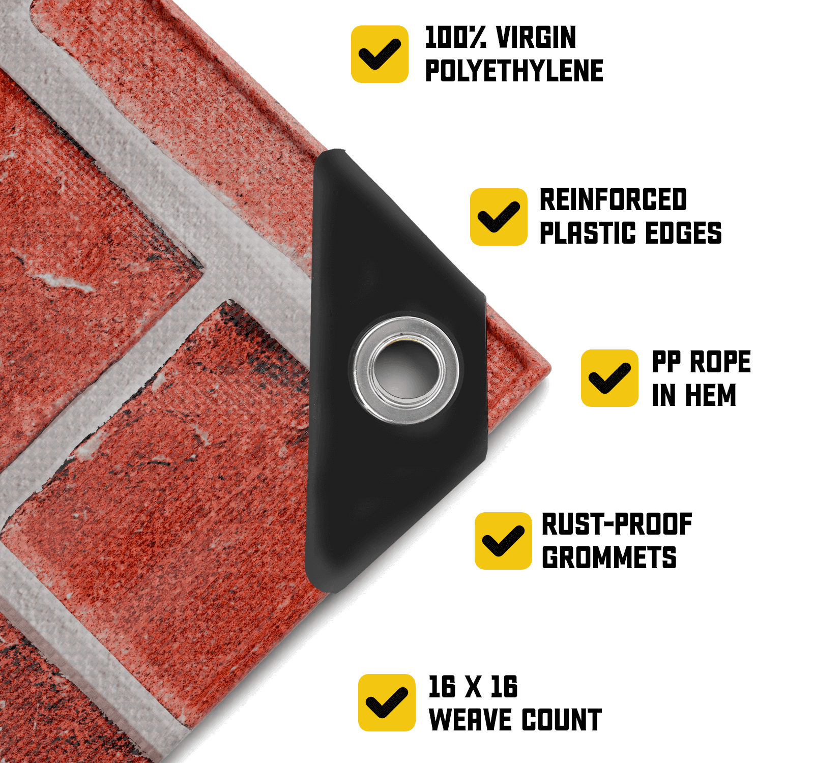 speedybricks tarp Core Tarps Extreme Heavy Duty 20 Mil Tarp Cover Bricks/Black – Brix Tarps
