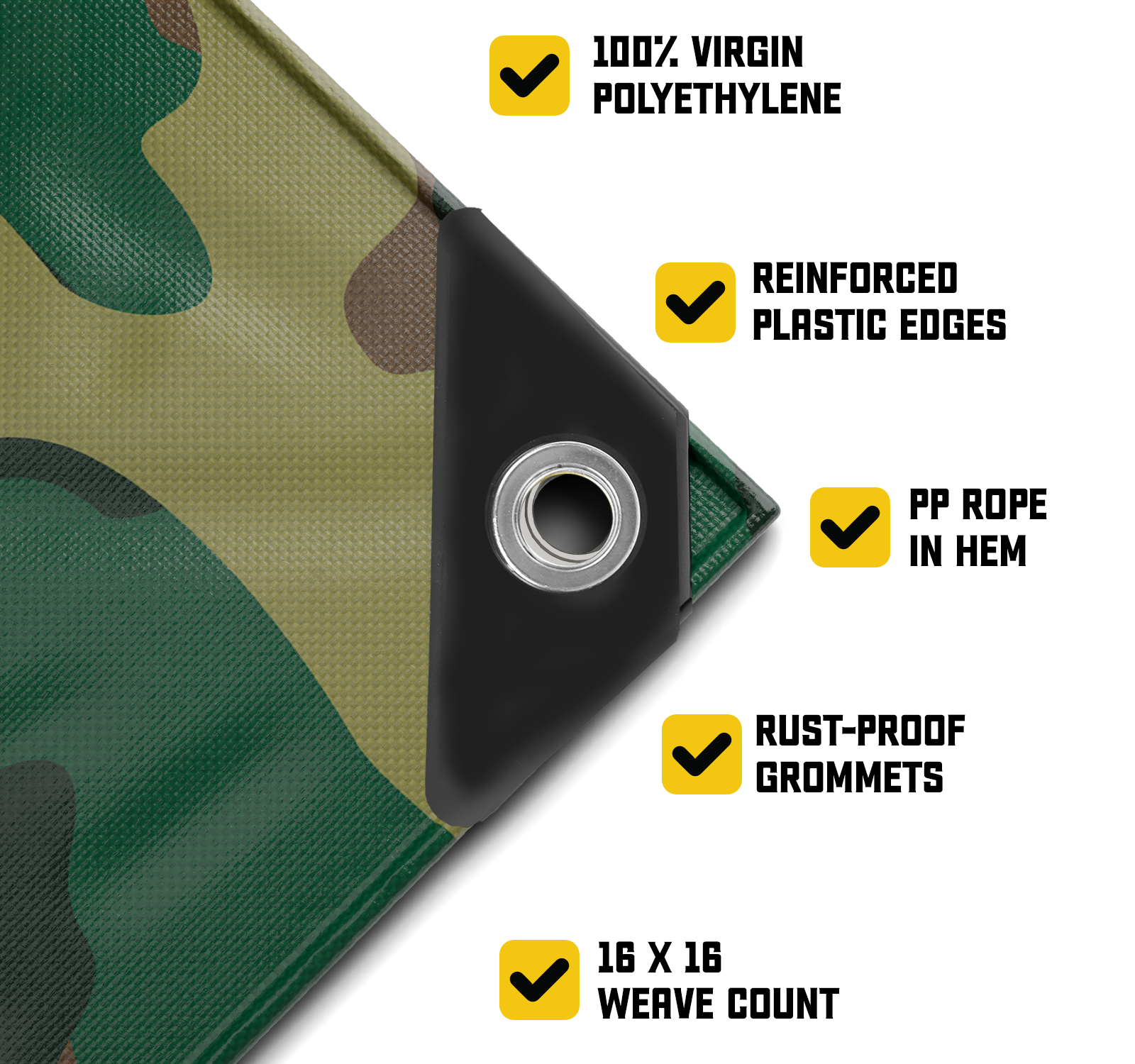 Core Tarps Extreme Heavy Duty 20 Mil Tarp Cover Camouflage/Green