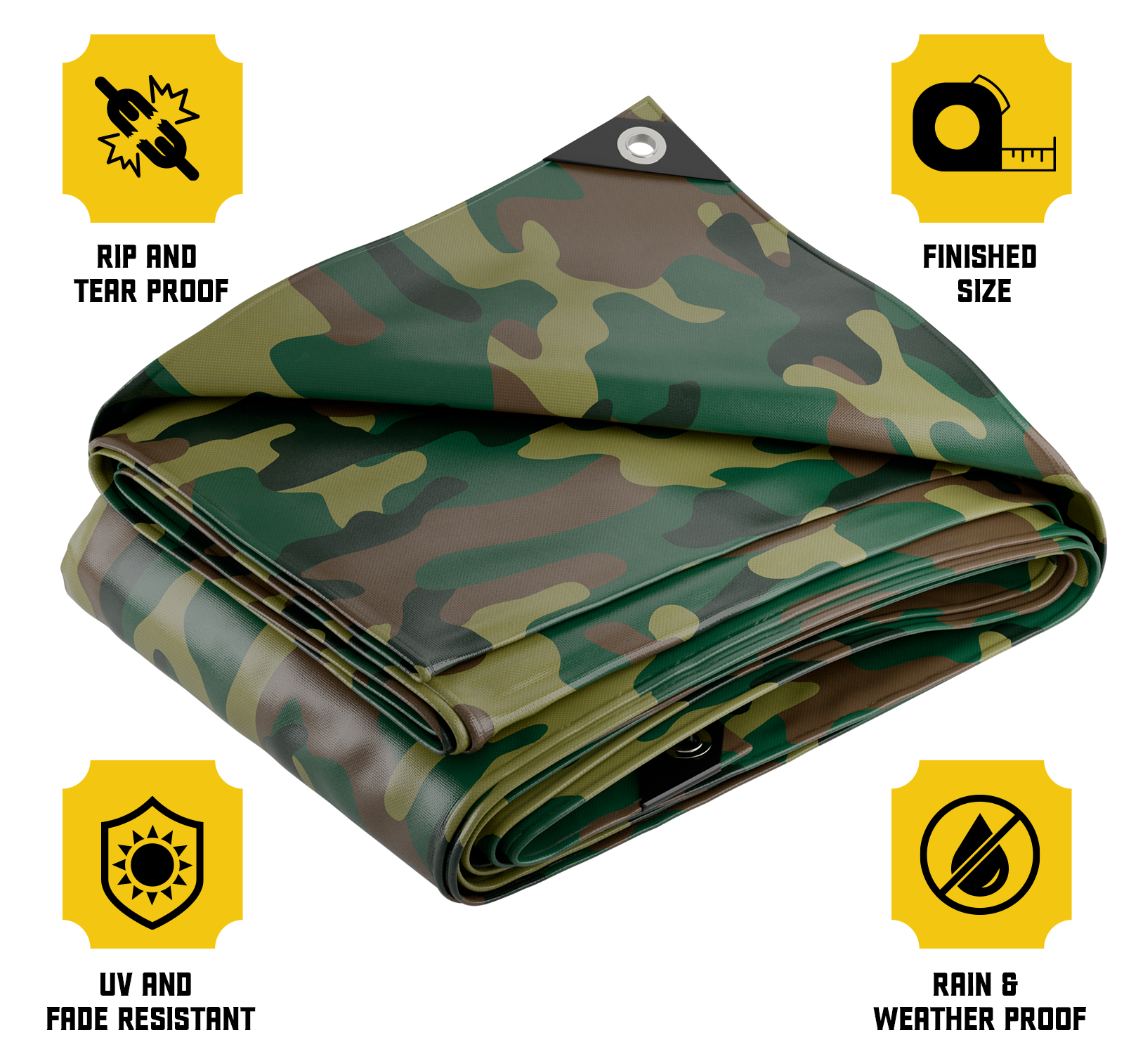 Core Tarps Extreme Heavy Duty 20 Mil Tarp Cover Camouflage/Green