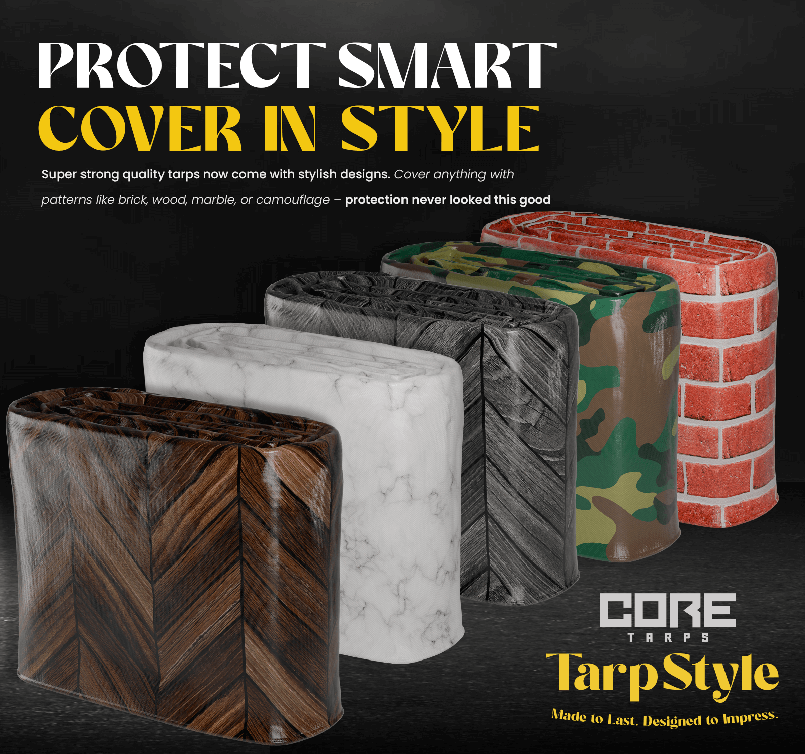 legoladen tarp Core Tarps Extreme Heavy Duty 20 Mil Tarp Cover Bricks/Black – Brix Tarps