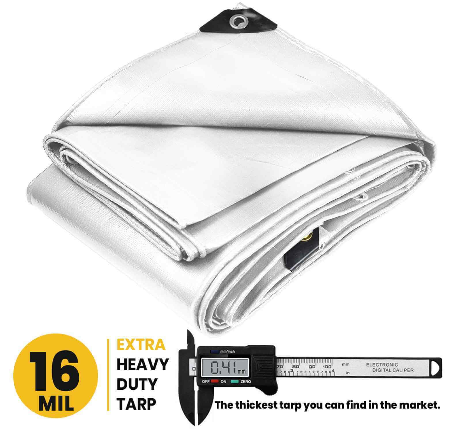 PROTARP Extra Heavy Duty White 16 Mil Tarp Cover | Brix Tarps