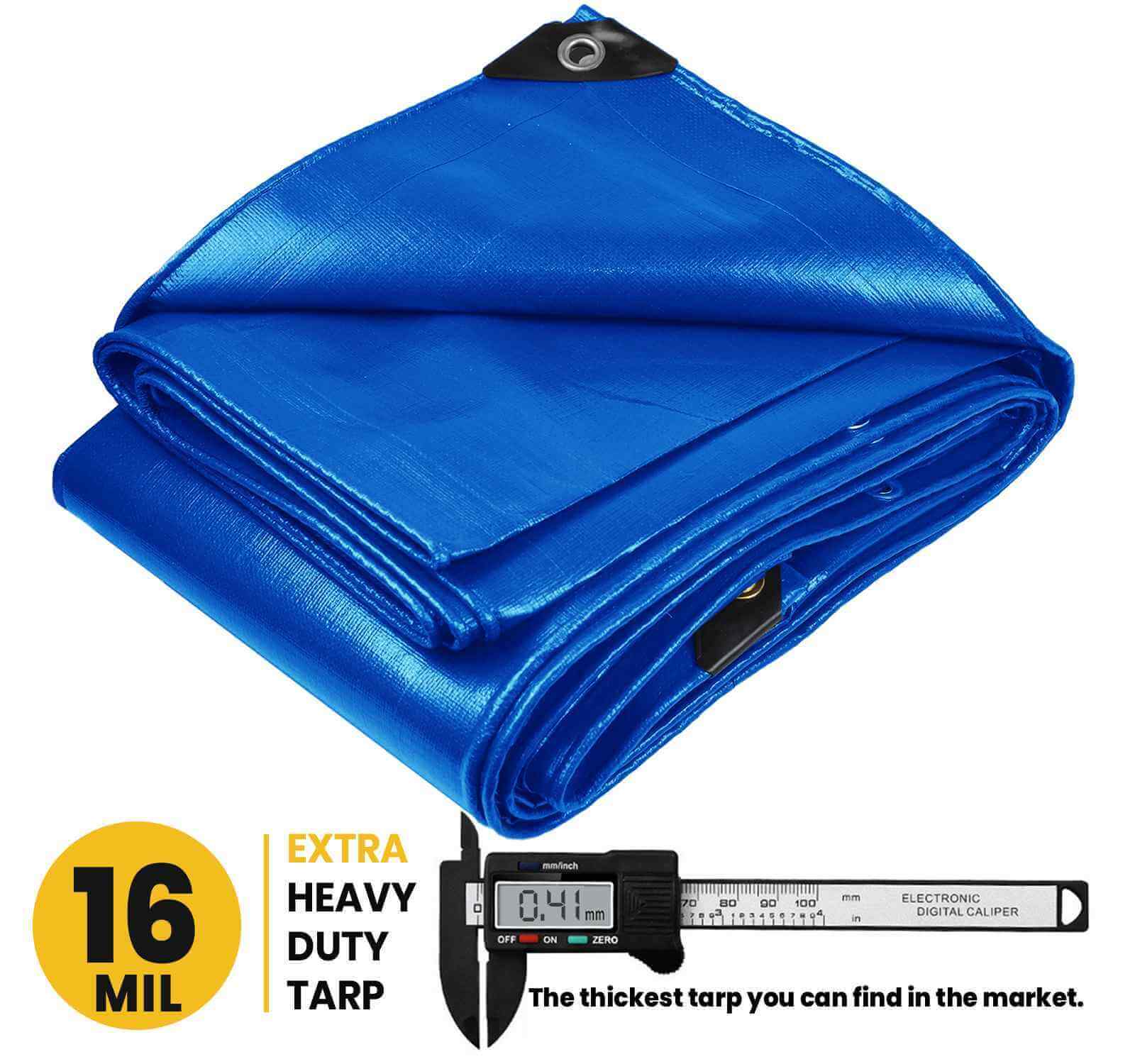 PROTARP Extra Heavy Duty Blue 16 Mil Tarp Cover | Brix Tarps