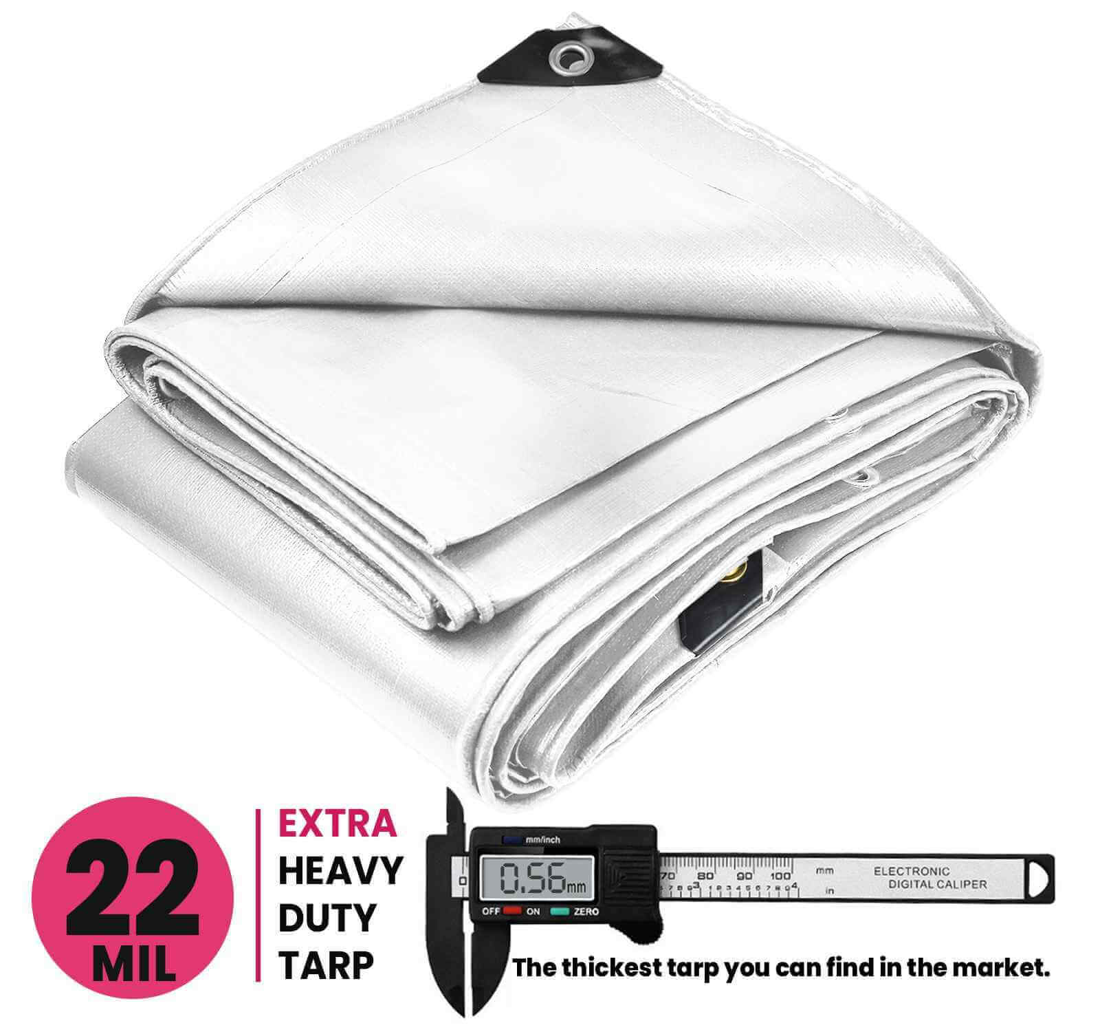 PROTARP Extreme Heavy Duty white 22 Mil Tarp Cover | Brix Tarps