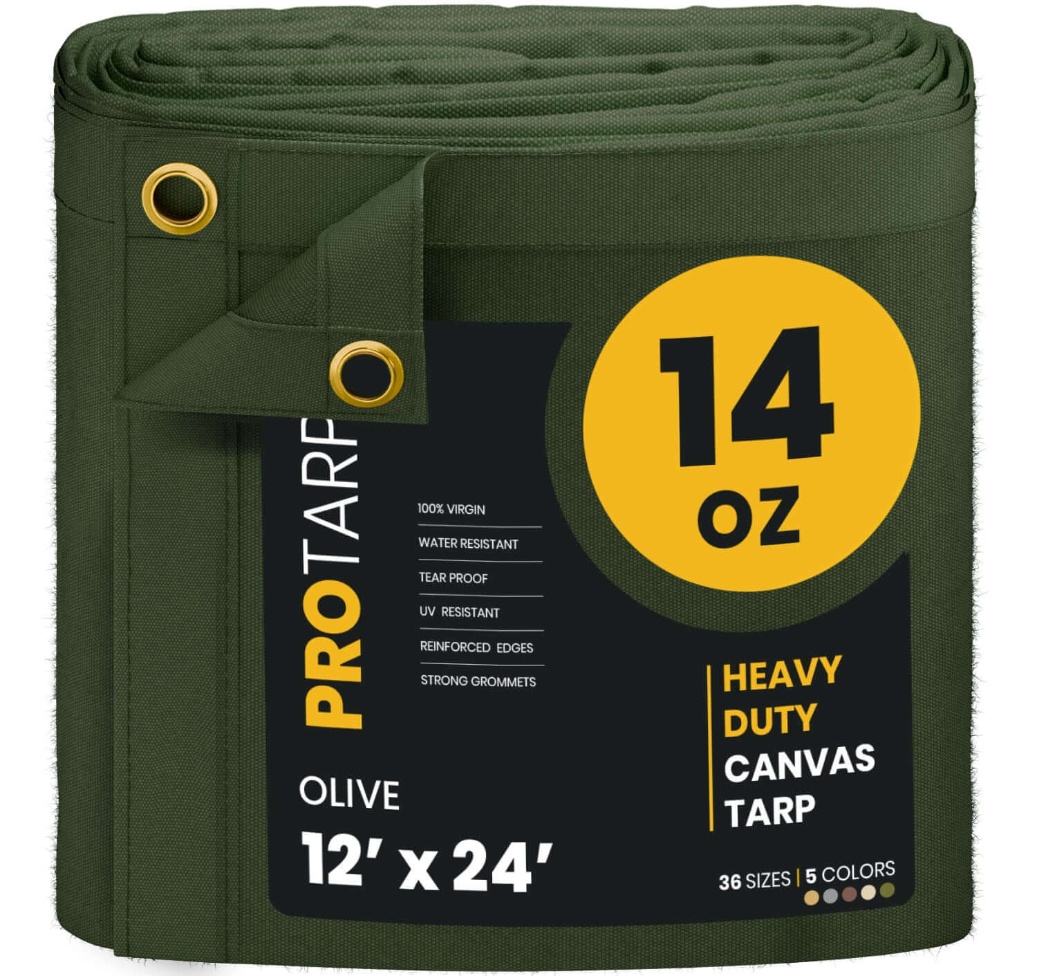 PROTARP 20 ft. x 24 ft, 14 Oz, Olive, Polyester, PT-303-20X24
