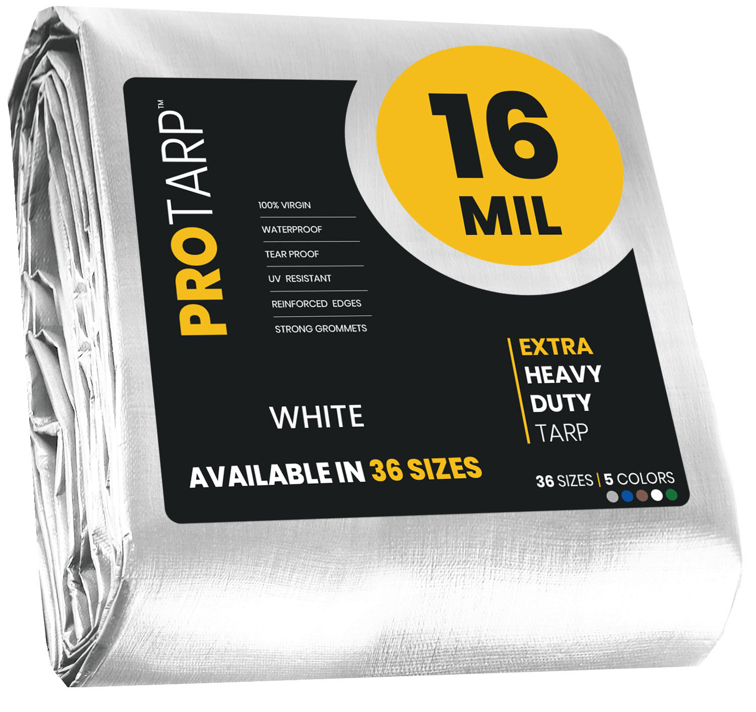 PROTARP Extra Heavy Duty White 16 Mil Tarp Cover | Brix Tarps