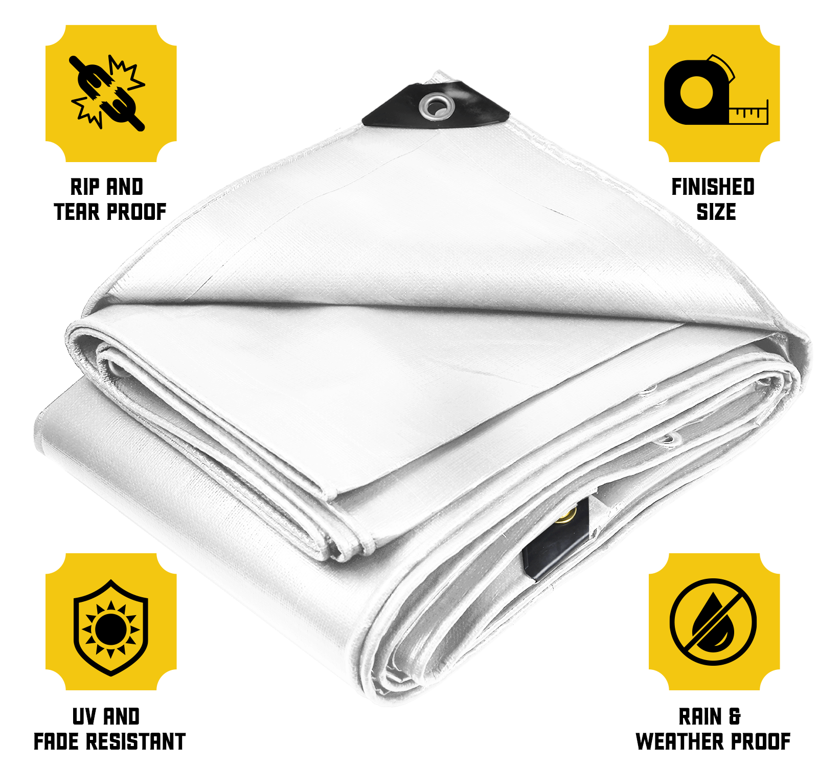 Core Tarps Classic White 5 Mil Tarp. | Brix Tarps