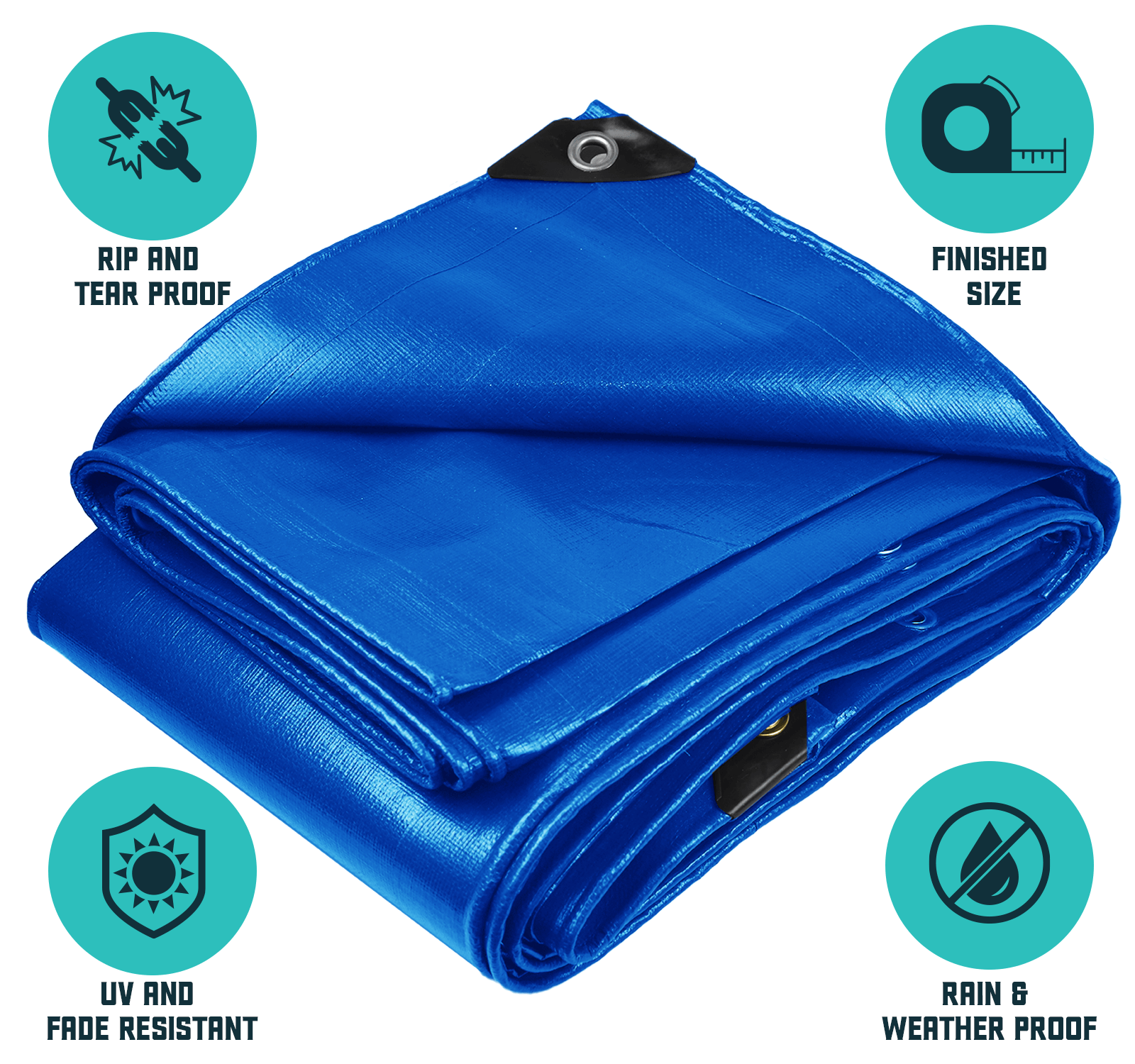 Core Tarps Extra Heavy Duty Blue 16 Mil Tarp. | Brix Tarps