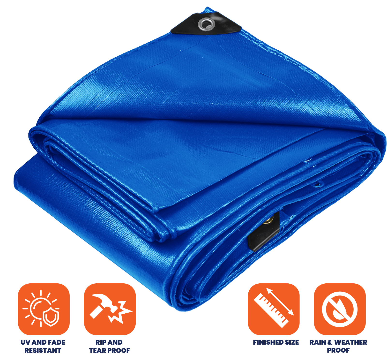 Tarpco Safety Extra Heavy Duty Blue 14 Mil Tarp. | Brix Tarps