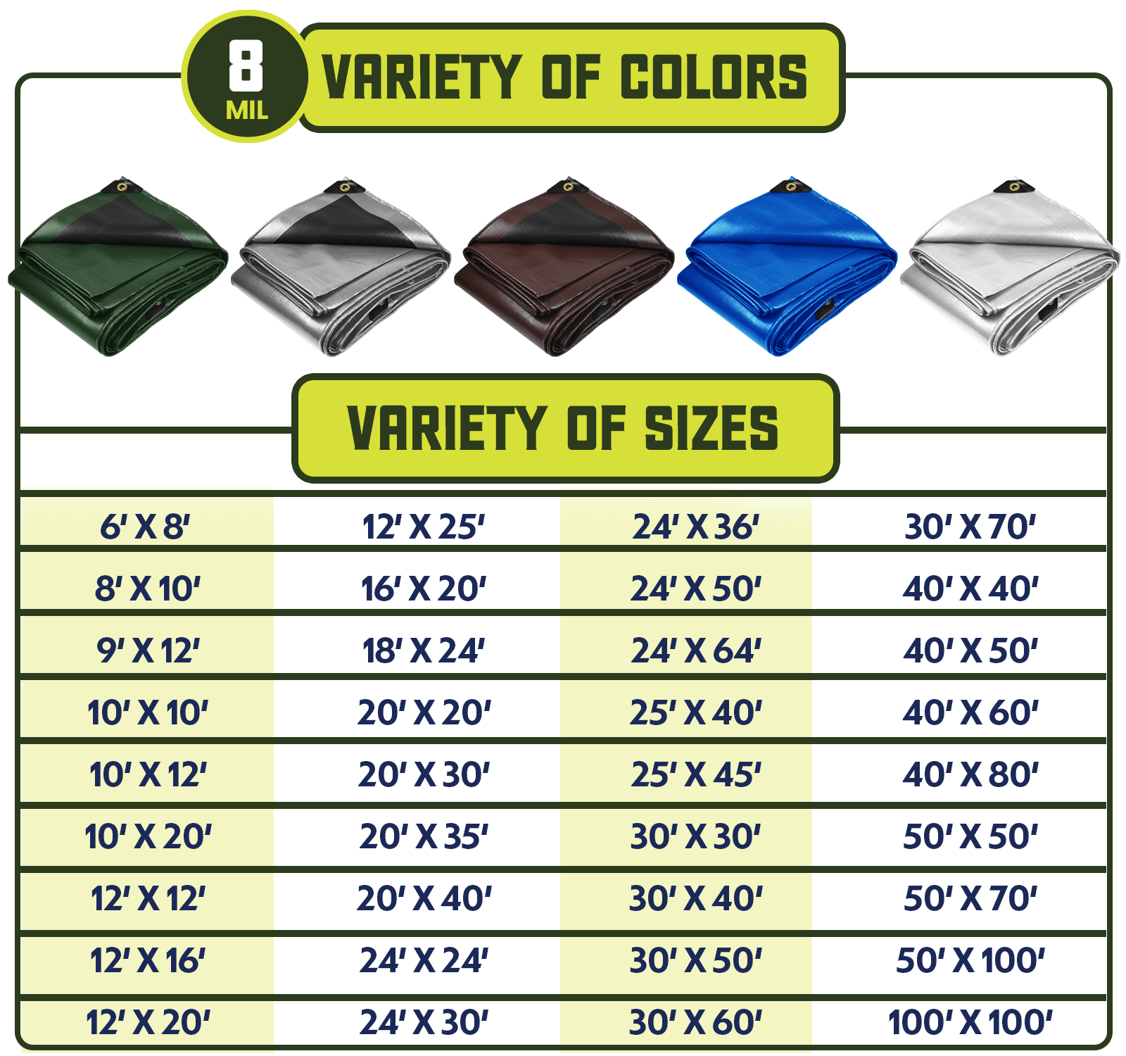 Core Tarps Heavy Duty Blue 8 Mil Tarp. | Brix Tarps