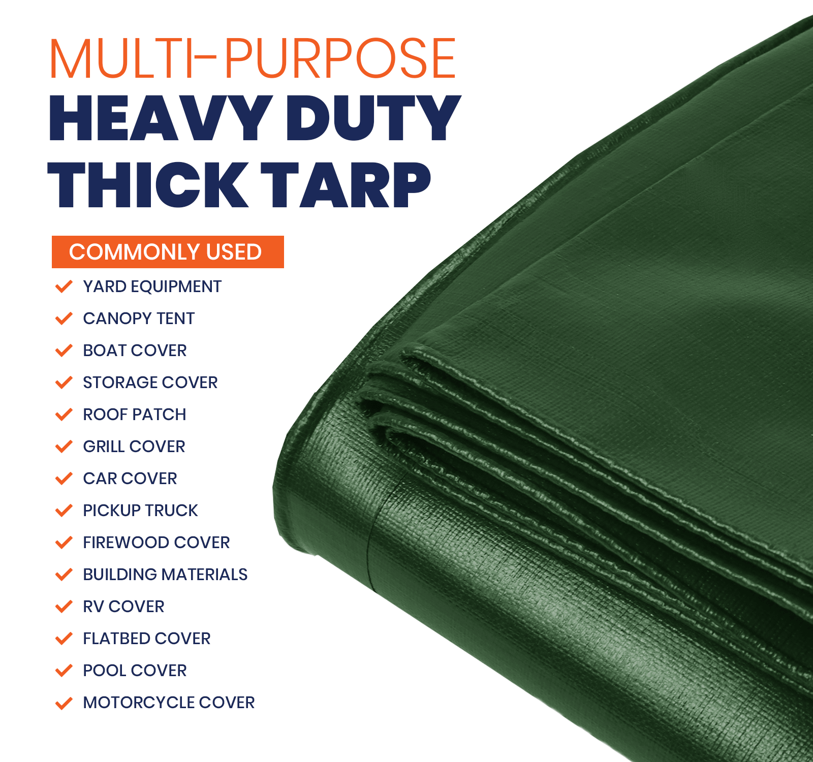 Tarpco Safety Heavy Duty Green/Black 10 Mil Tarp. | Brix Tarps