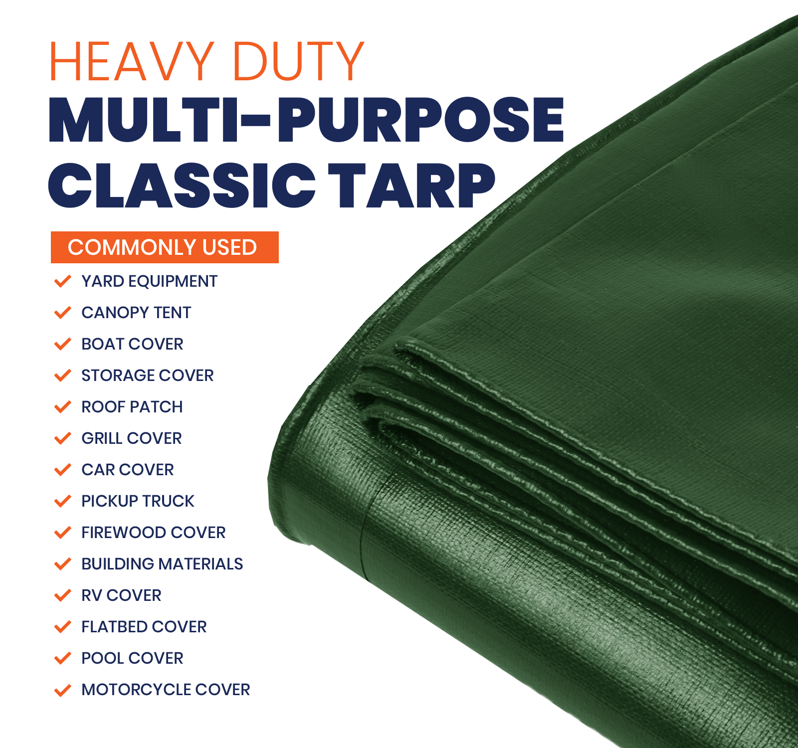 Tarpco Safety Heavy Duty Green/Black 7 Mil Tarp. | Brix Tarps