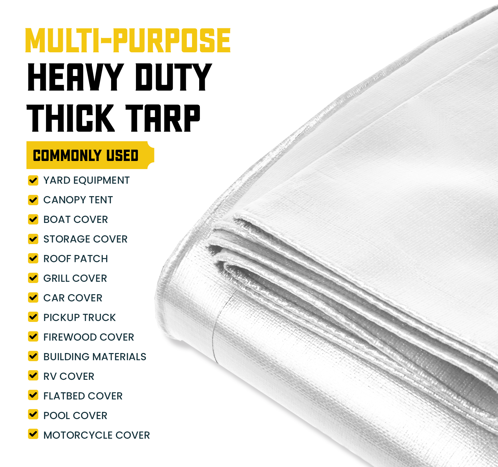 Core Tarps Classic White 5 Mil Tarp. | Brix Tarps