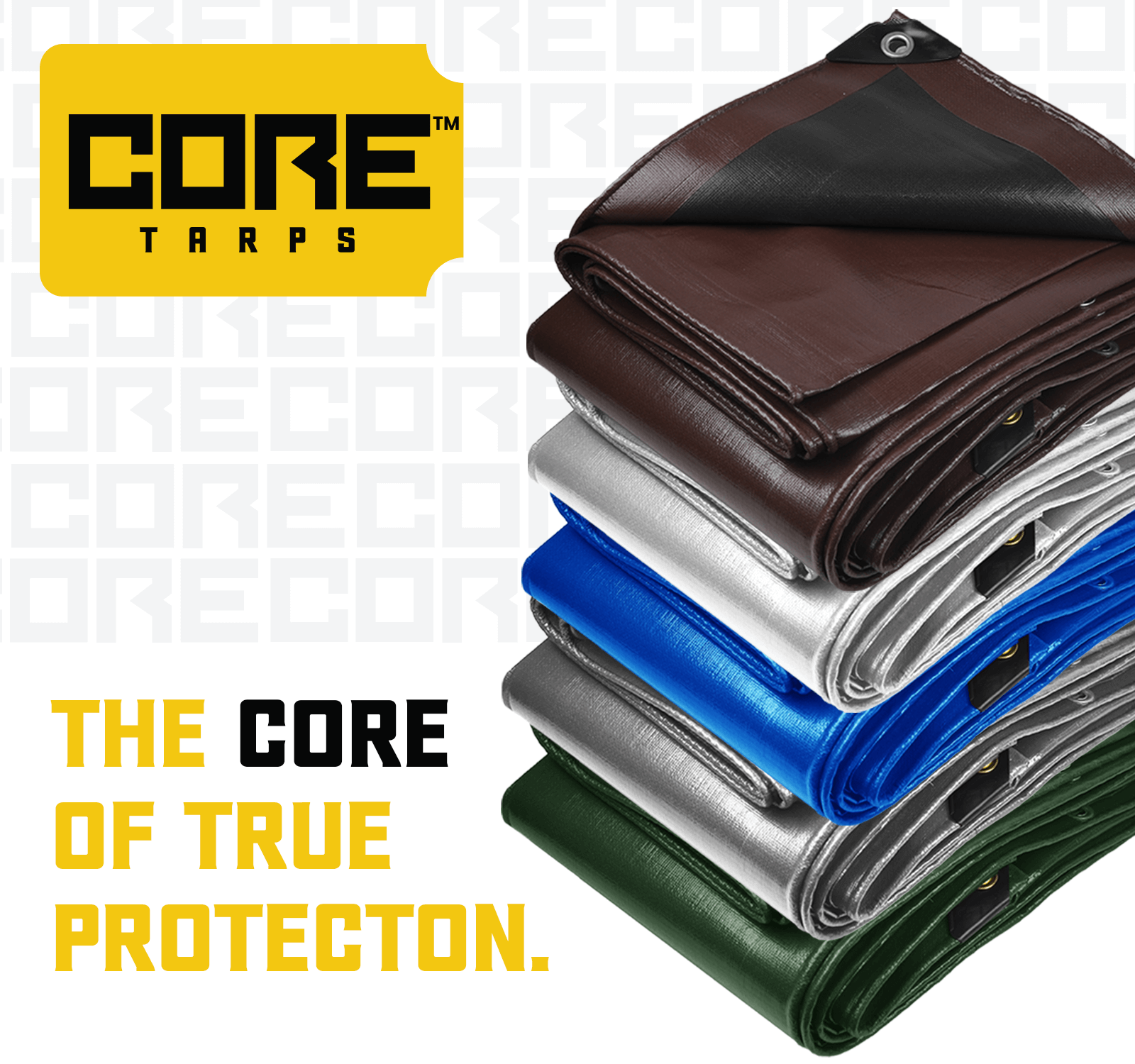 Core Tarps Classic Green/Black 5 Mil Tarp. | Brix Tarps