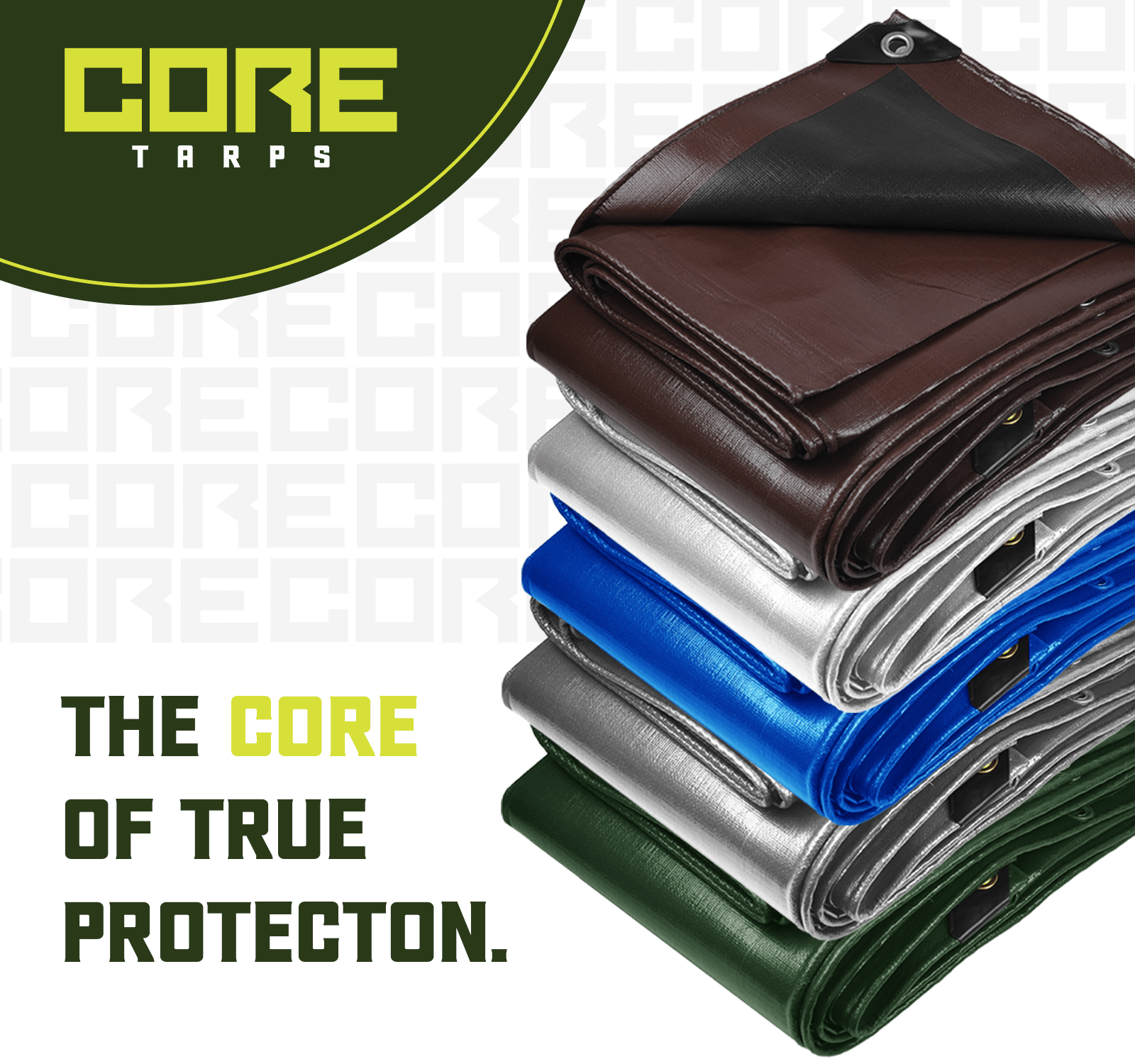 Core Tarps Heavy Duty White 8 Mil Tarp. | Brix Tarps