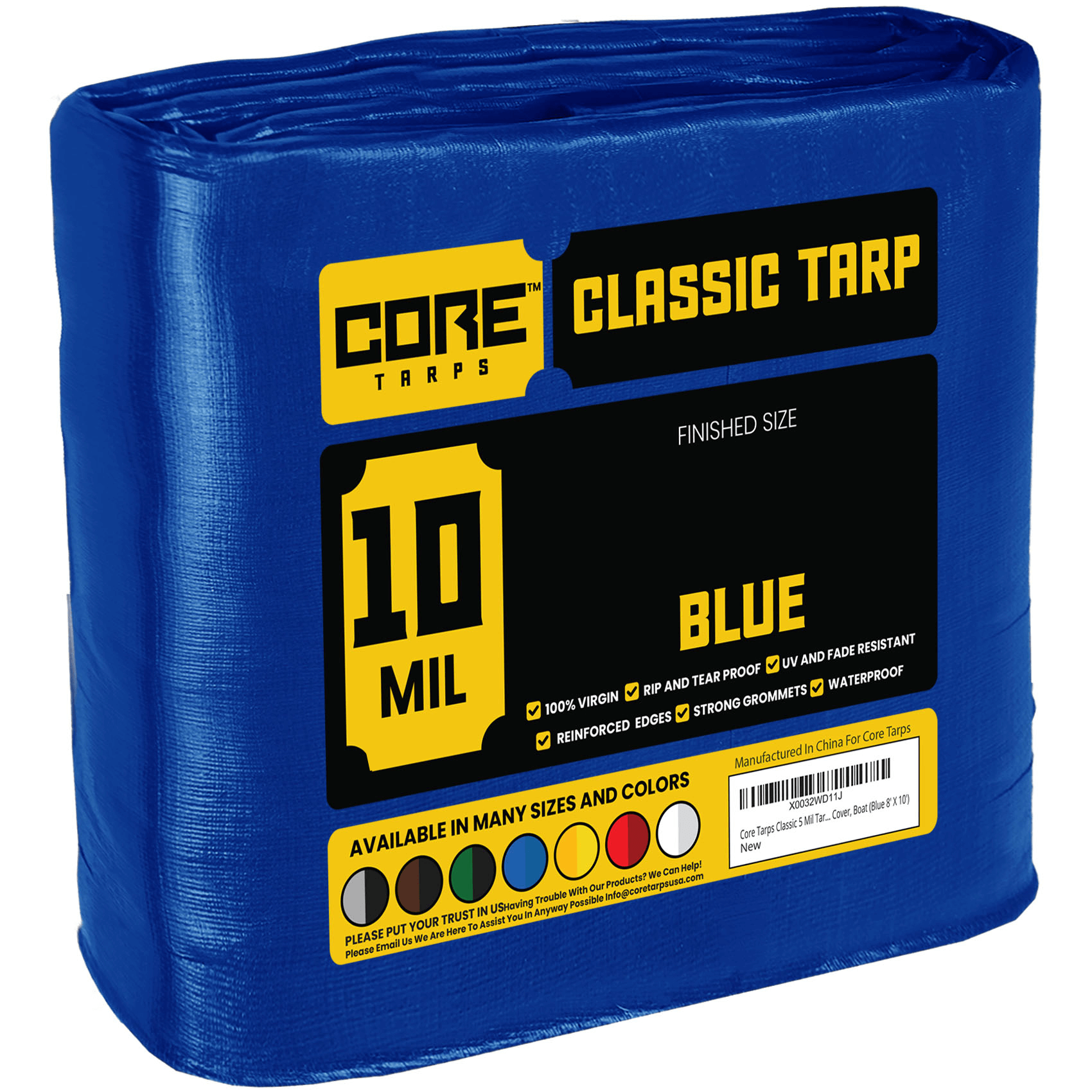 Core Tarps Heavy Duty Blue 10 Mil Tarp. | Brix Tarps