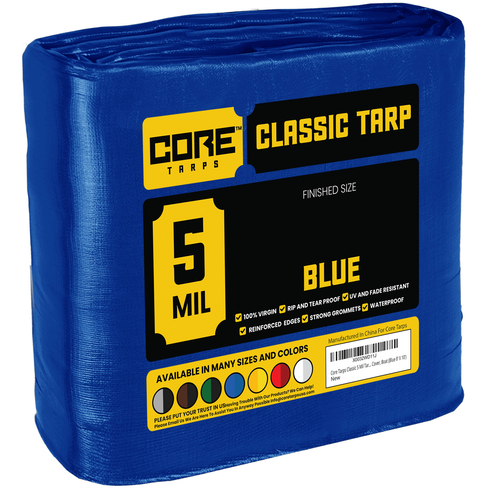 Core Tarps Classic Blue 5 Mil Tarp. | Brix Tarps