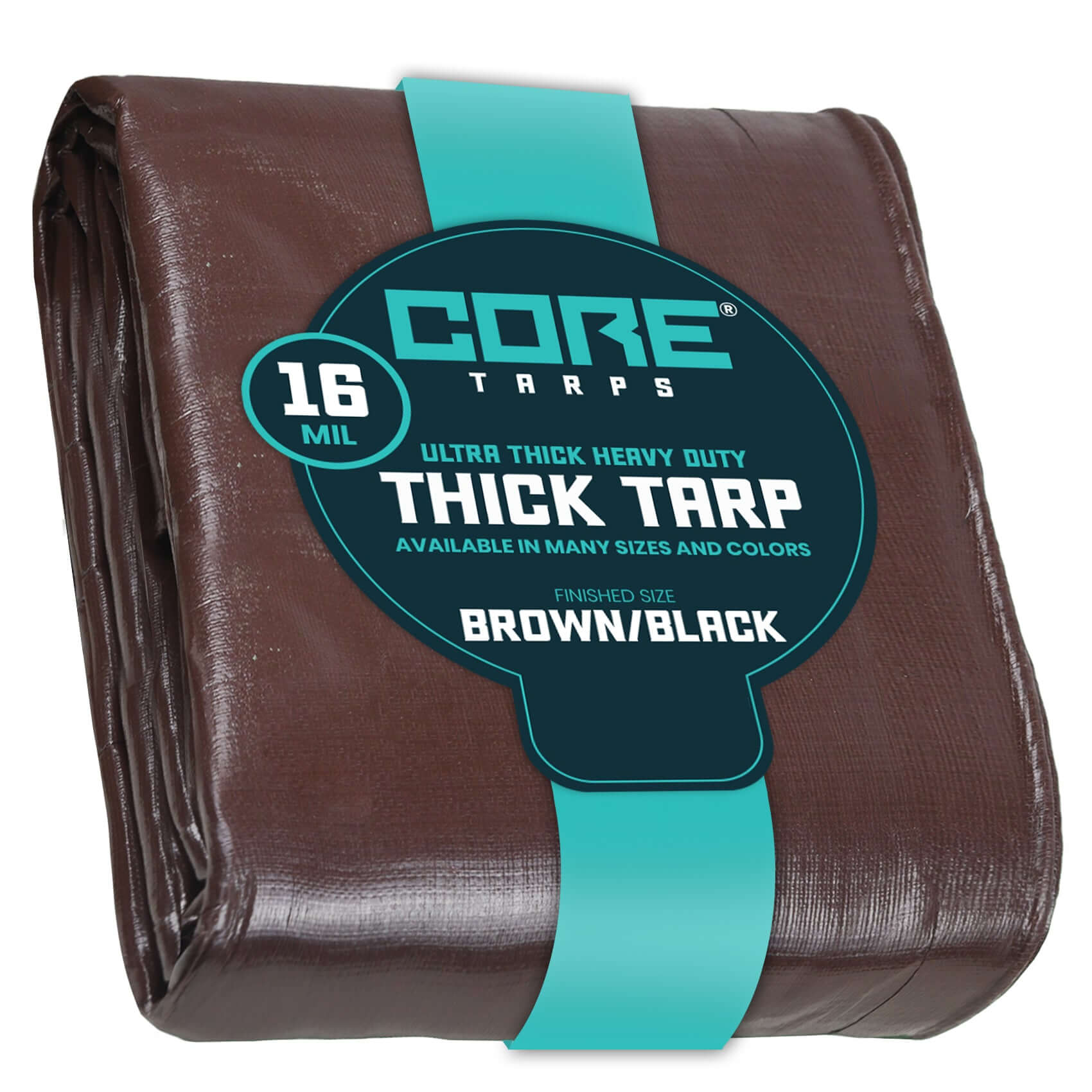 Core Tarps Extra Heavy Duty Brown/Black 16 Mil Tarp. | Brix Tarps